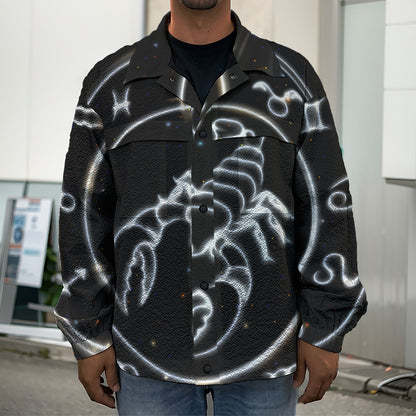 Astrology Scorpio Sign Print Men's Shirt Jacket