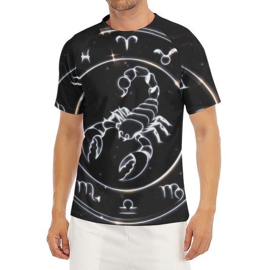 Astrology Scorpio Sign Print Men's Short Sleeve Rash Guard