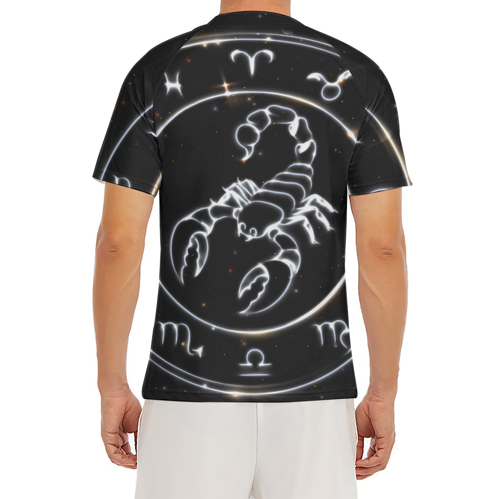 Astrology Scorpio Sign Print Men's Short Sleeve Rash Guard