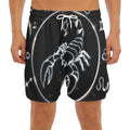 Astrology Scorpio Sign Print Men's Split Running Shorts