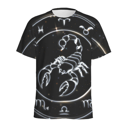 Astrology Scorpio Sign Print Men's Sports T-Shirt