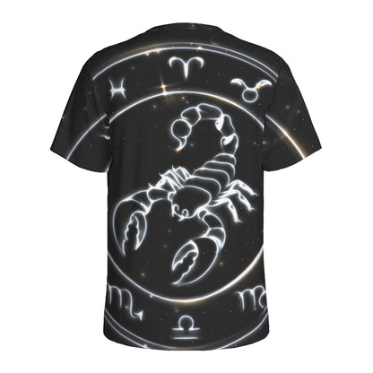 Astrology Scorpio Sign Print Men's Sports T-Shirt