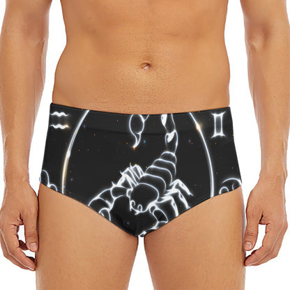 Astrology Scorpio Sign Print Men's Triangle Swim Briefs