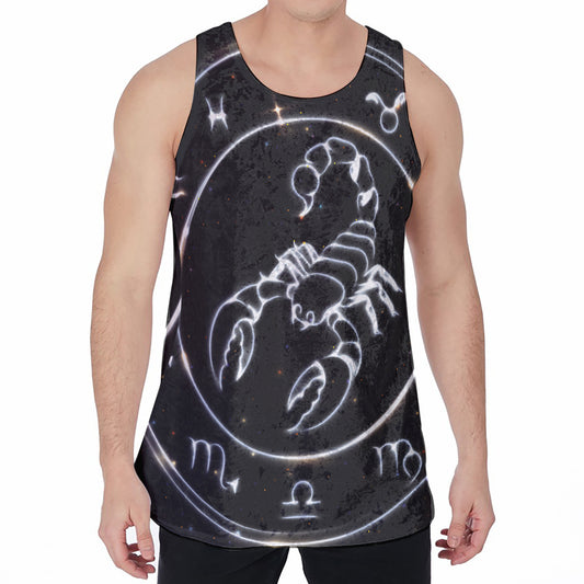 Astrology Scorpio Sign Print Men's Velvet Tank Top