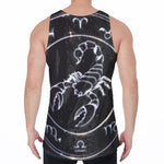 Astrology Scorpio Sign Print Men's Velvet Tank Top