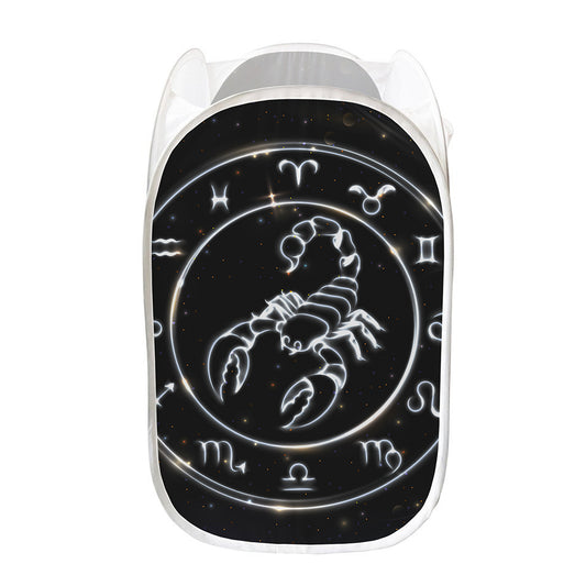 Astrology Scorpio Sign Print Mesh Laundry Hamper