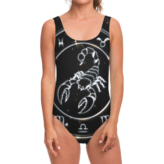 Astrology Scorpio Sign Print One Piece Swimsuit