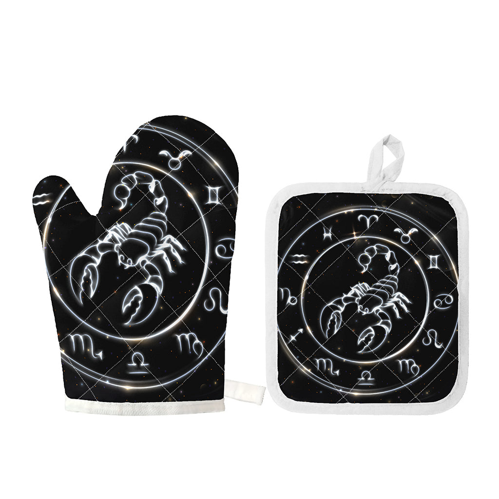Astrology Scorpio Sign Print Oven Mitt And Pot Holder Set