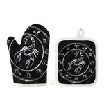 Astrology Scorpio Sign Print Oven Mitt And Pot Holder Set