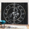 Astrology Scorpio Sign Print Pencil Pleat Curtains