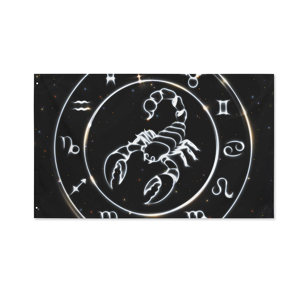 Astrology Scorpio Sign Print Polyester Flag