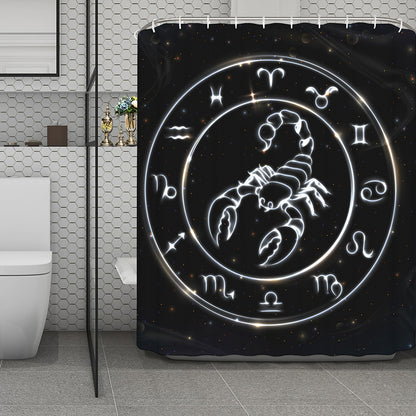 Astrology Scorpio Sign Print Polyester Shower Curtain