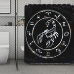 Astrology Scorpio Sign Print Polyester Shower Curtain