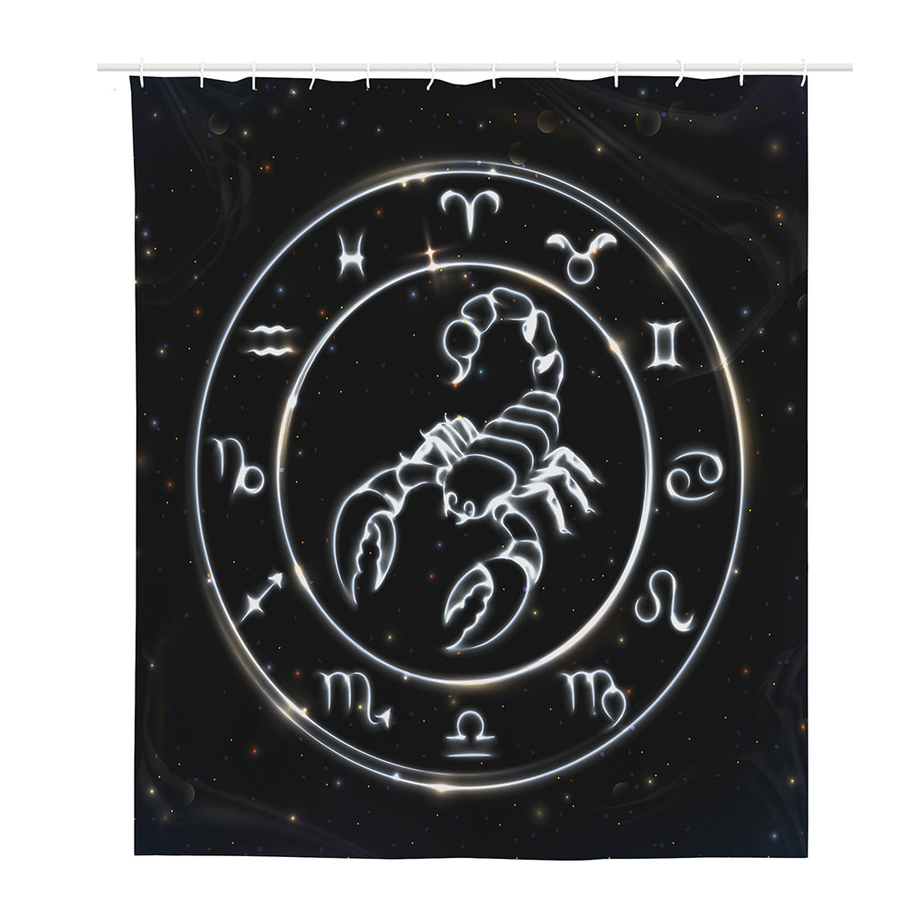 Astrology Scorpio Sign Print Polyester Shower Curtain