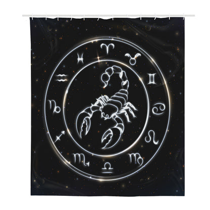 Astrology Scorpio Sign Print Polyester Shower Curtain
