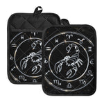 Astrology Scorpio Sign Print Pot Holders With Pocket