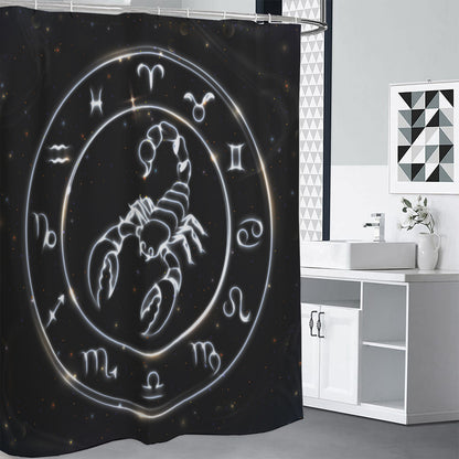 Astrology Scorpio Sign Print Premium Shower Curtain