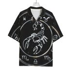 Astrology Scorpio Sign Print Rayon Hawaiian Shirt