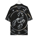 Astrology Scorpio Sign Print Rayon Hawaiian Shirt
