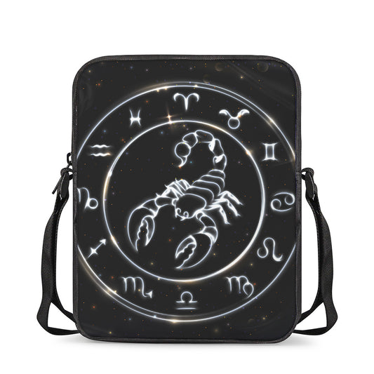 Astrology Scorpio Sign Print Rectangular Crossbody Bag