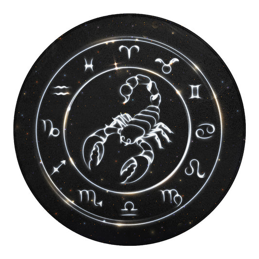 Astrology Scorpio Sign Print Round Blanket