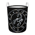 Astrology Scorpio Sign Print Round Laundry Basket