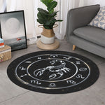 Astrology Scorpio Sign Print Round Rug