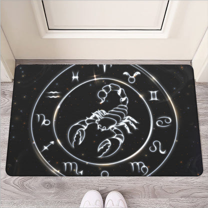 Astrology Scorpio Sign Print Rubber Doormat