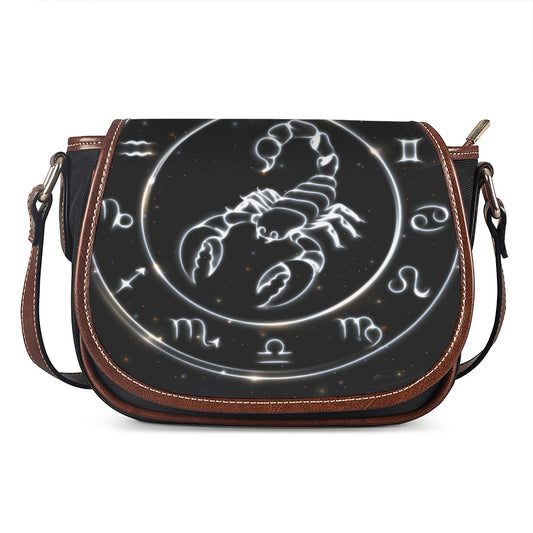 Astrology Scorpio Sign Print Saddle Bag