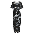 Astrology Scorpio Sign Print Short Sleeve Long Nightdress