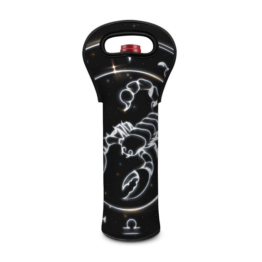 Astrology Scorpio Sign Print Single Neoprene Wine Tote