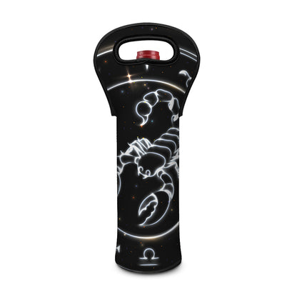 Astrology Scorpio Sign Print Single Neoprene Wine Tote