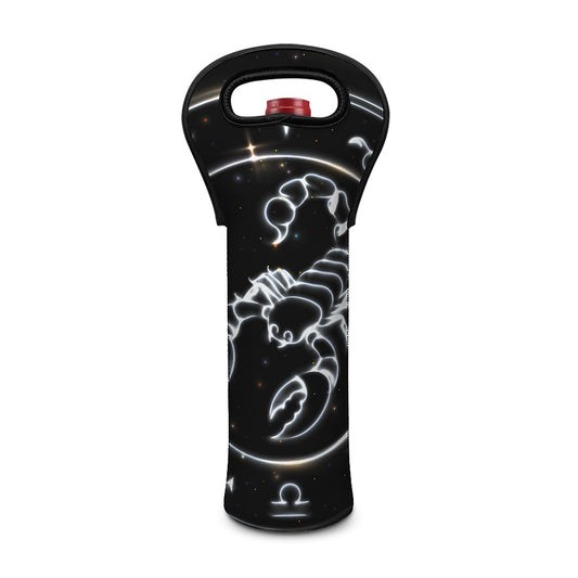 Astrology Scorpio Sign Print Single Neoprene Wine Tote