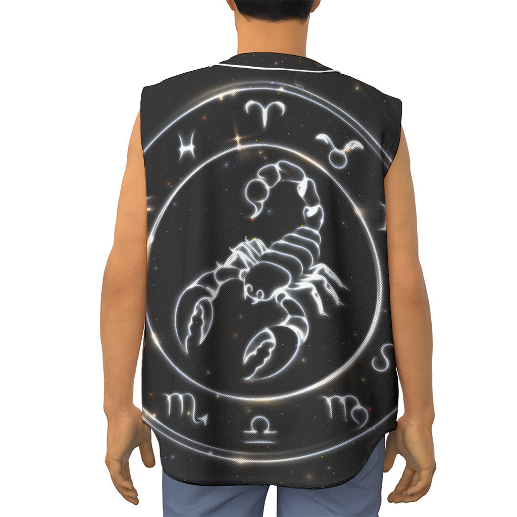 Astrology Scorpio Sign Print Sleeveless Baseball Jersey