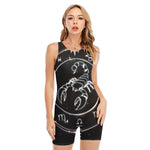 Astrology Scorpio Sign Print Sleeveless One Piece Swimsuit