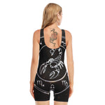 Astrology Scorpio Sign Print Sleeveless One Piece Swimsuit