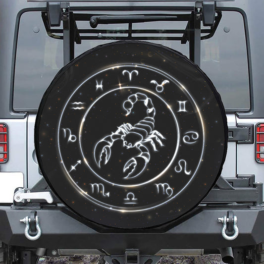 Astrology Scorpio Sign Print Tire Cover