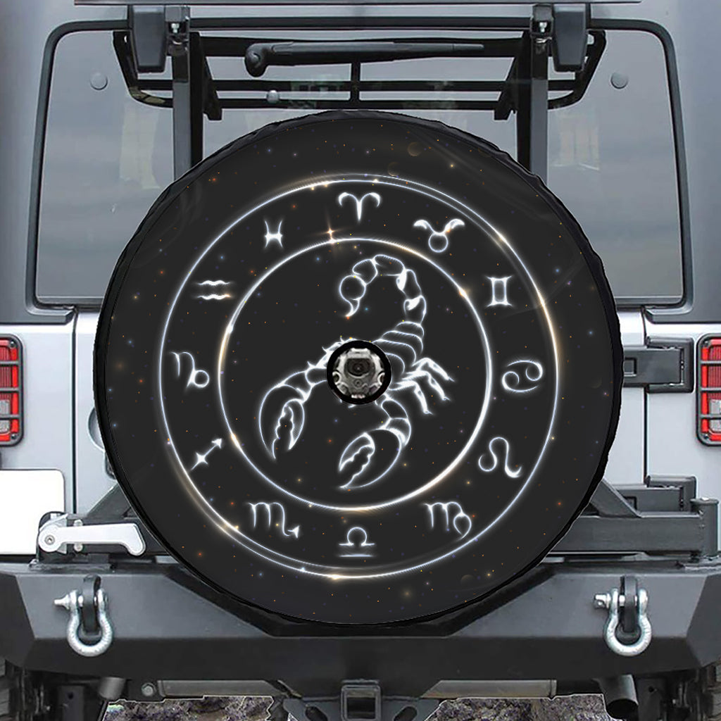 Astrology Scorpio Sign Print Tire Cover With Camera Hole