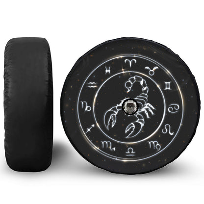 Astrology Scorpio Sign Print Tire Cover With Camera Hole