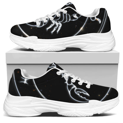 Astrology Scorpio Sign Print White Chunky Shoes