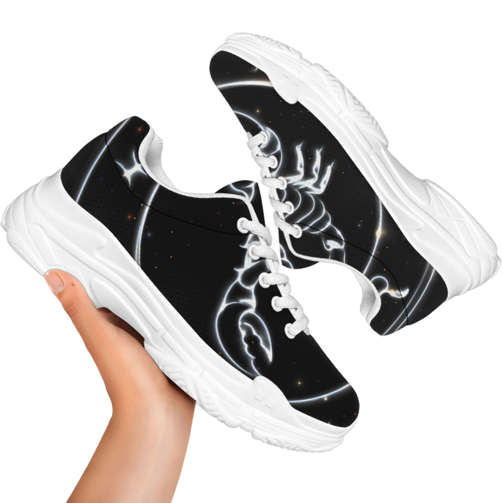 Astrology Scorpio Sign Print White Chunky Shoes