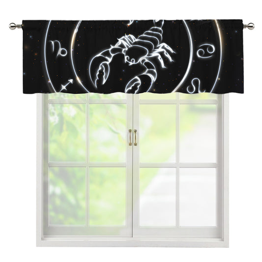 Astrology Scorpio Sign Print Window Valance