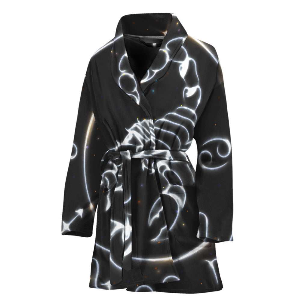 Astrology Scorpio Sign Print Women's Bathrobe