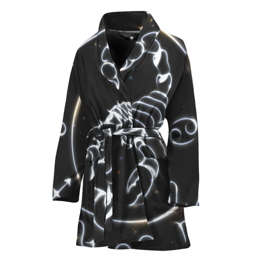 Astrology Scorpio Sign Print Women's Bathrobe