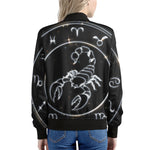 Astrology Scorpio Sign Print Women's Bomber Jacket