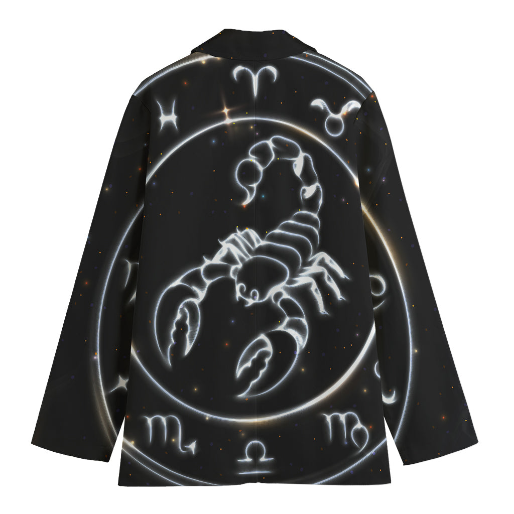 Astrology Scorpio Sign Print Women's Cotton Blazer