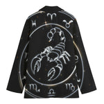 Astrology Scorpio Sign Print Women's Cotton Blazer