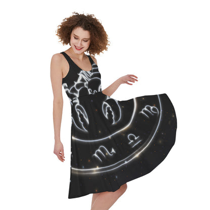 Astrology Scorpio Sign Print Women's Sleeveless Dress