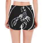 Astrology Scorpio Sign Print Women's Split Running Shorts