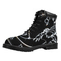 Astrology Scorpio Sign Print Padded Collar Lace Up Boots
